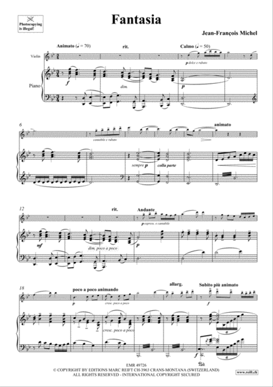 Fantasia Violin Solo scores gallery preview page 3