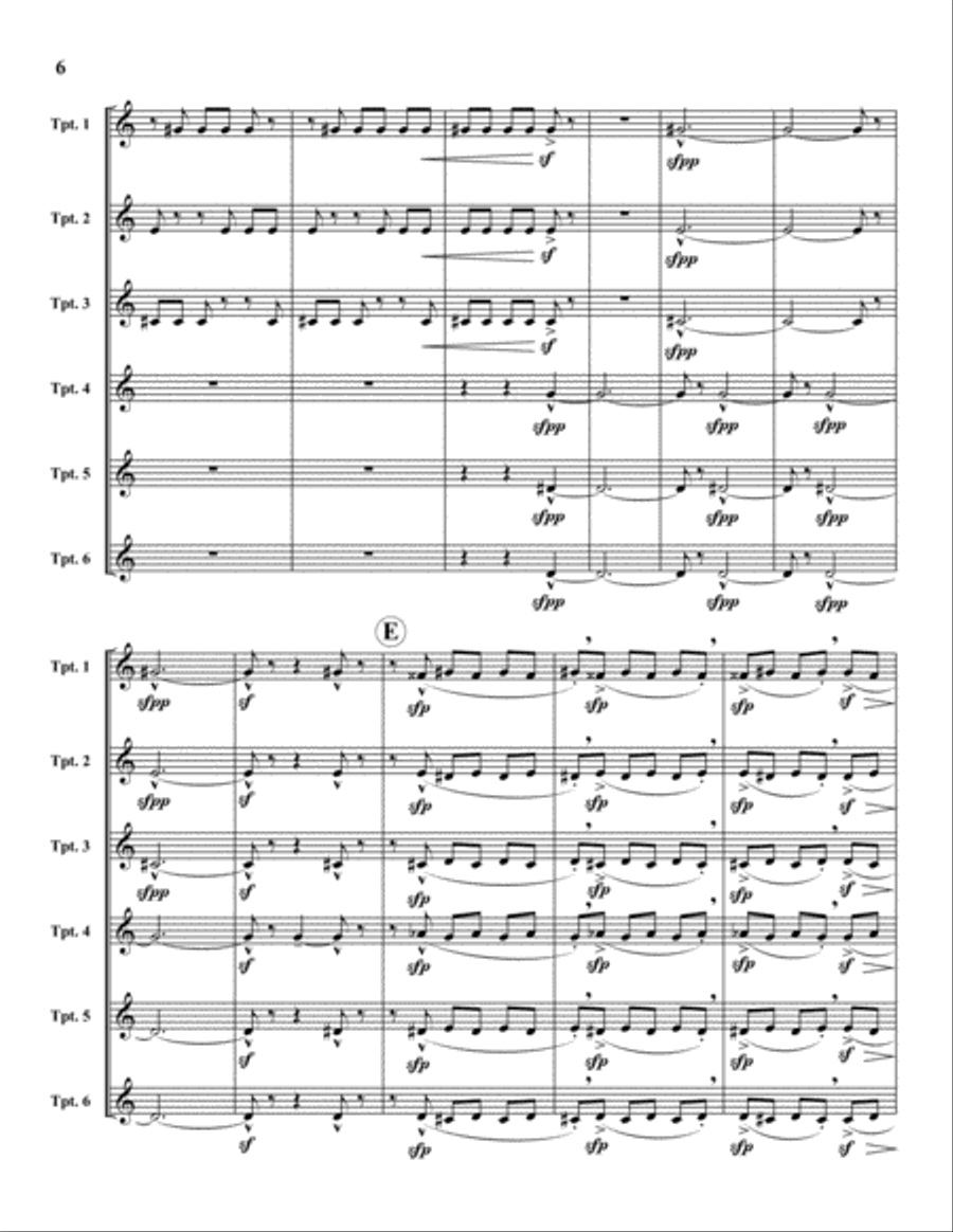Music for Six Trumpets Music for Six Trumpets Large Ensemble scores gallery preview page 6