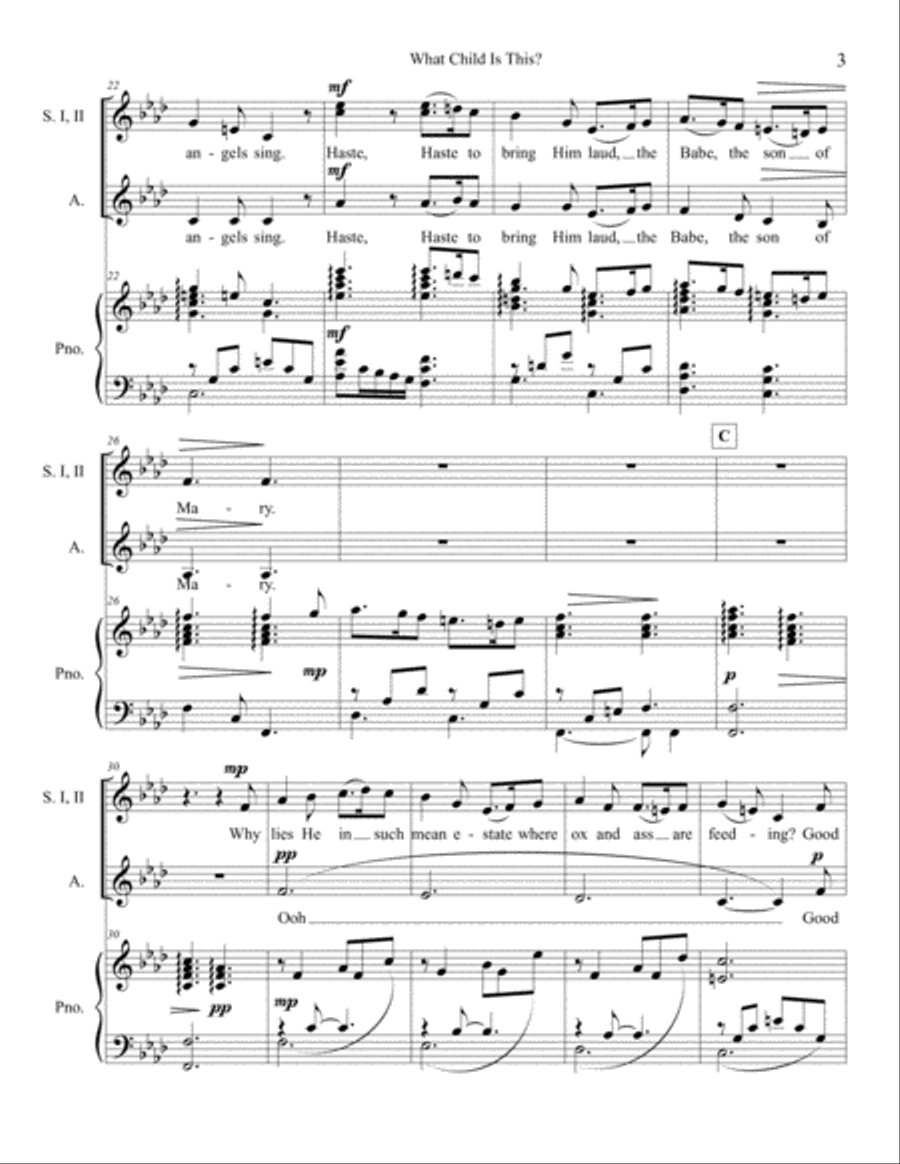 What Child Is This? - SSA SSA scores gallery preview page 4