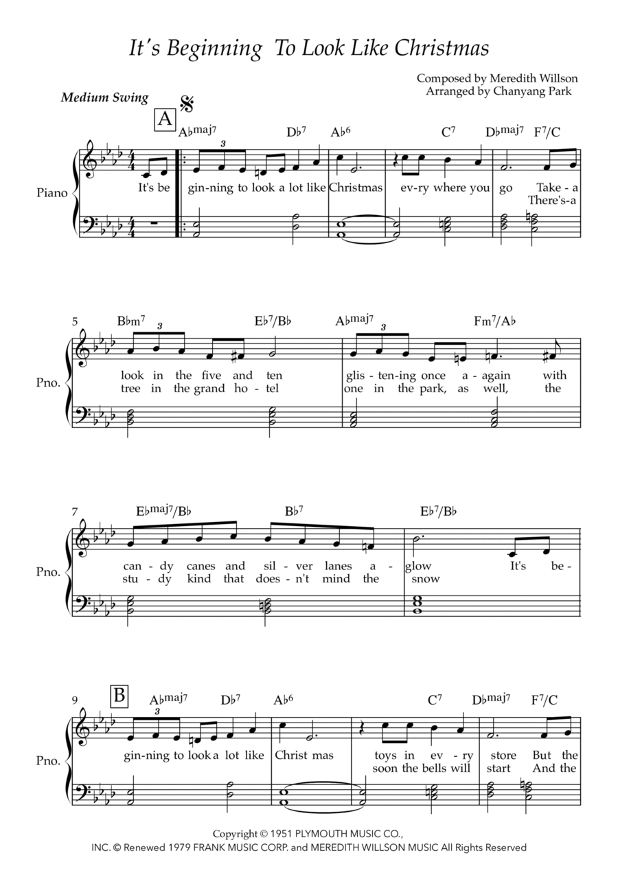 It's Beginning To Look Like Christmas Voice scores gallery preview page 1