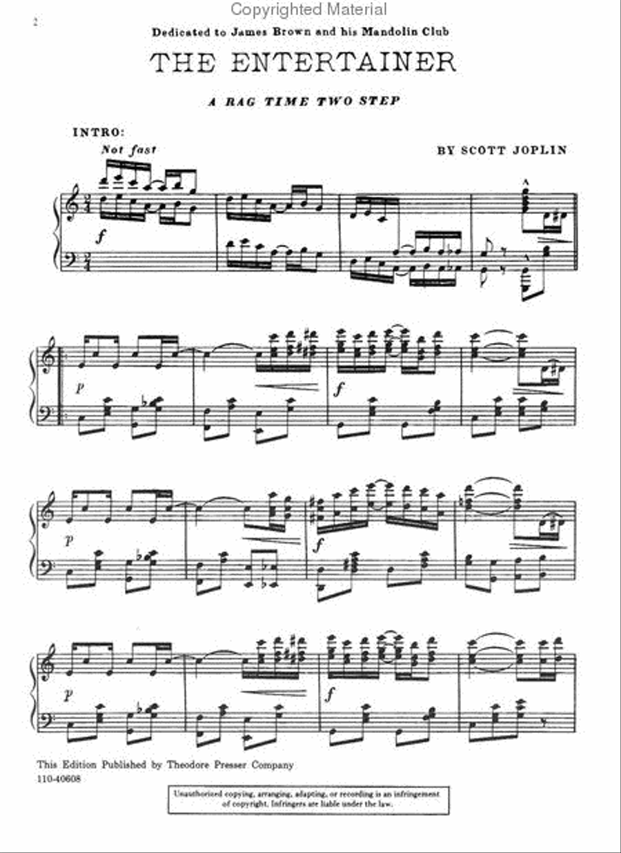 The Entertainer Chamber Music scores gallery preview page 2