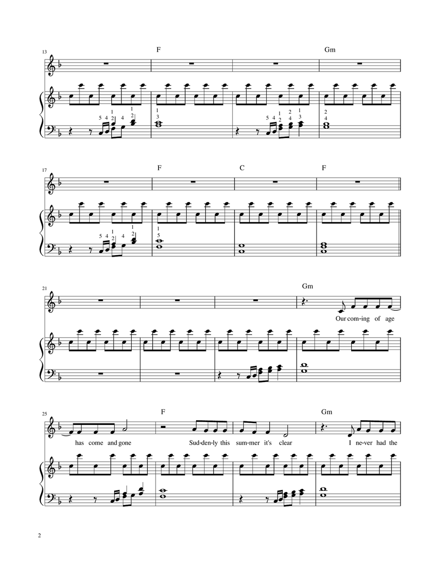 Peace Peace Piano, Vocal scores gallery preview page 3