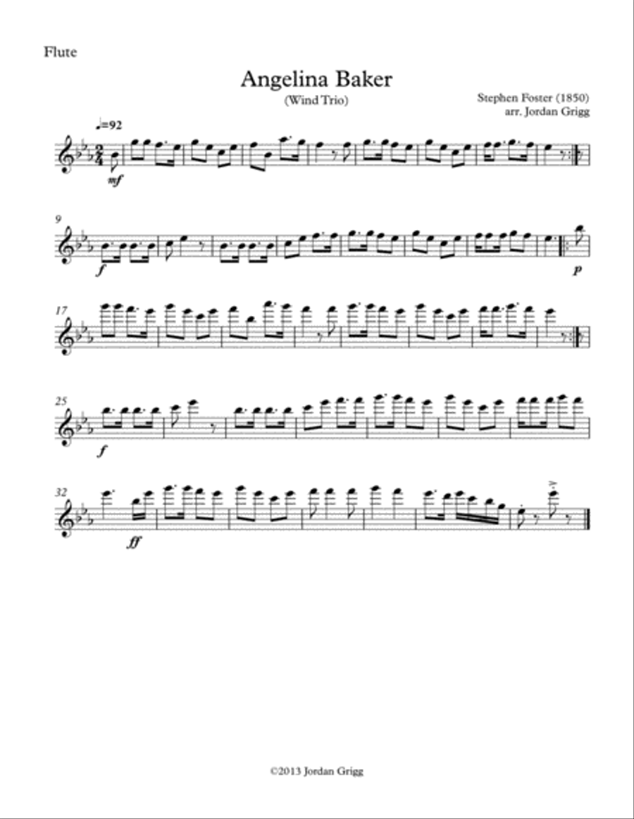 Angelina Baker (Wind Trio) Woodwind Trio scores gallery preview page 3