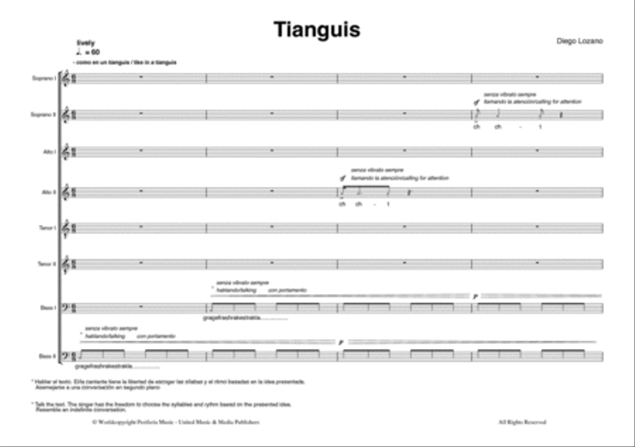 Tianguis for Mixed Choir (SSAATTBB) SSAATTBB scores gallery preview page 2