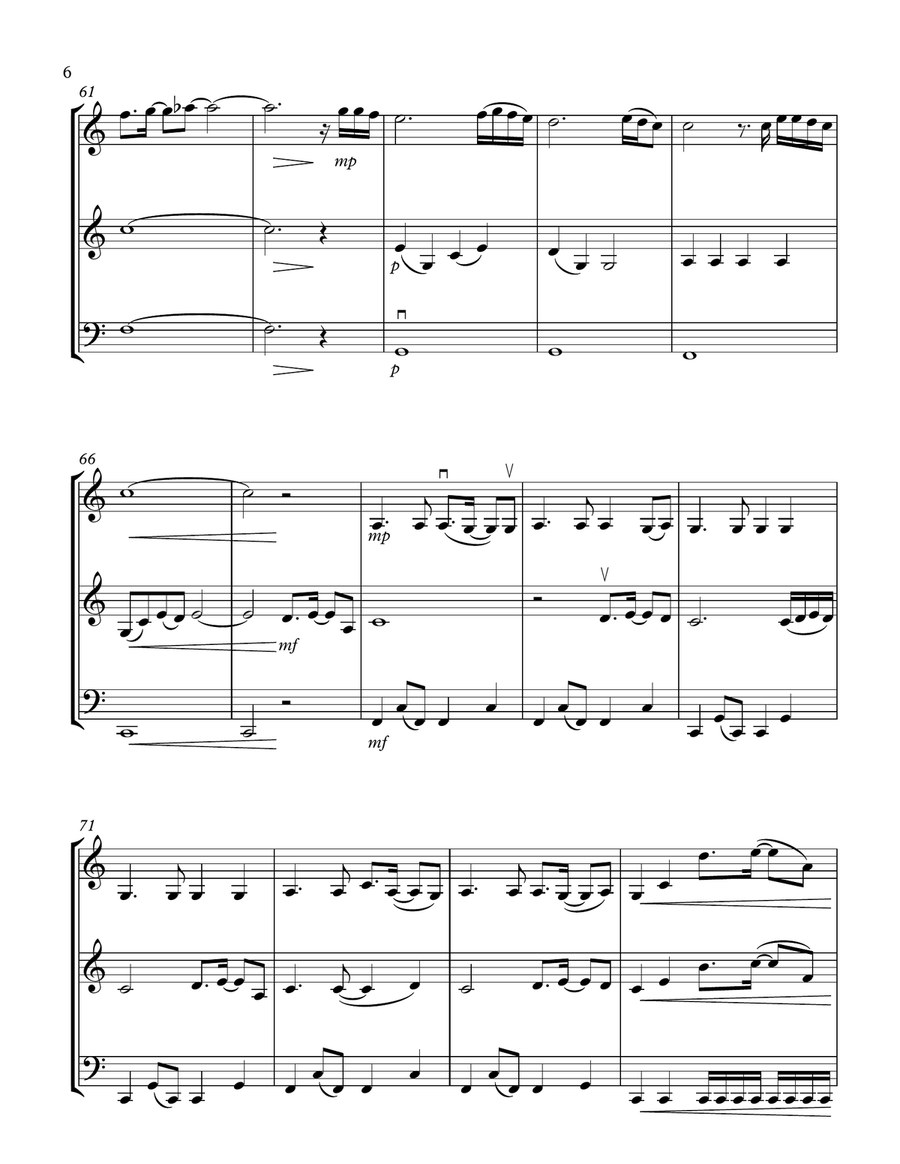 (everything I Do) I Do It For You String Trio scores gallery preview page 6