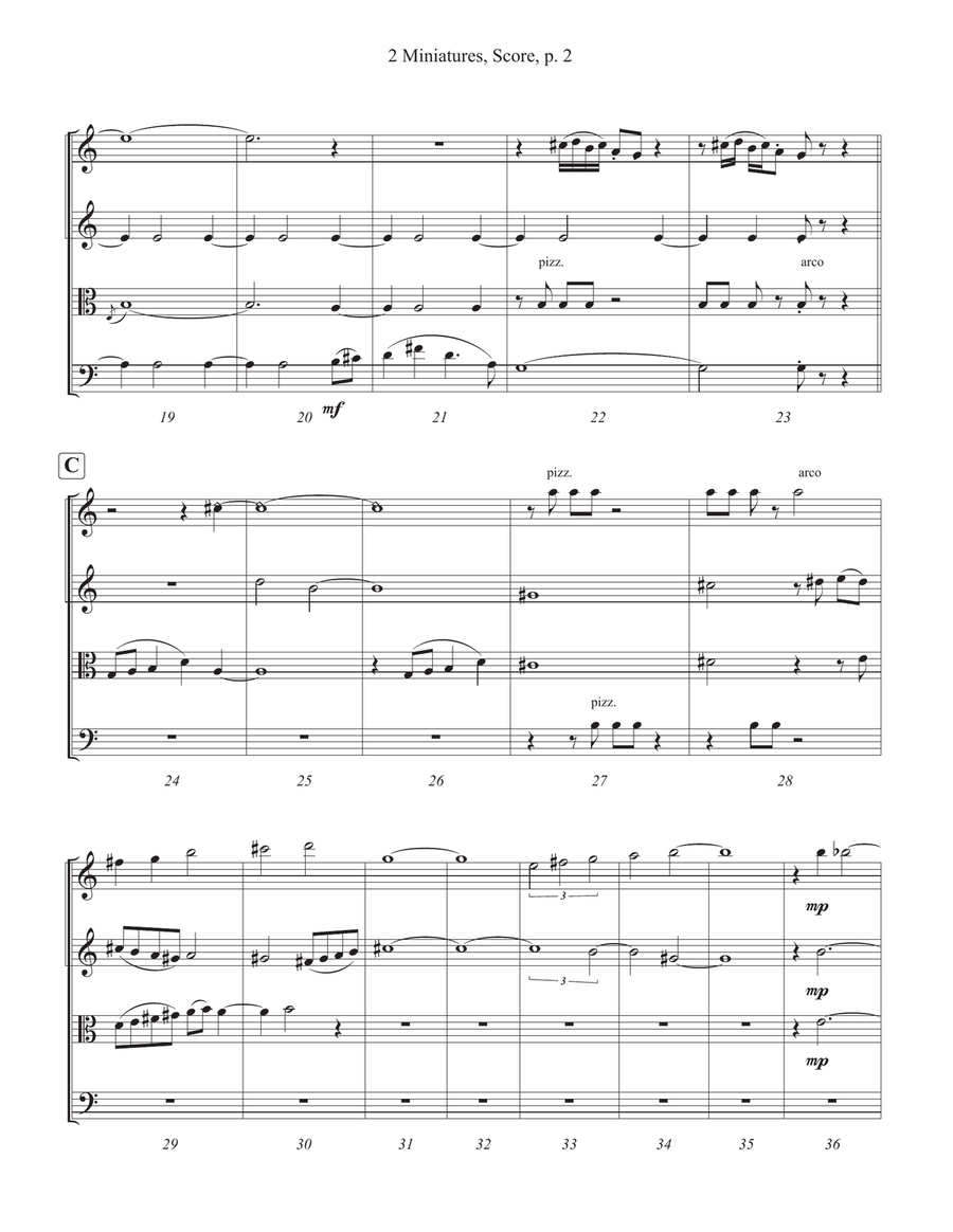 2 Miniatures String Quartet scores gallery preview page 2