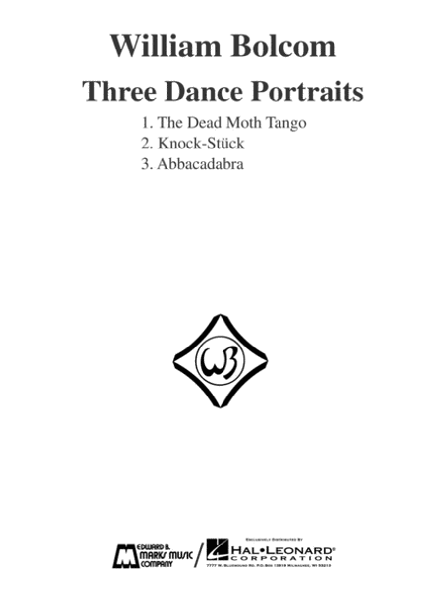 Three Dance Portraits Piano Solo scores gallery preview page 1
