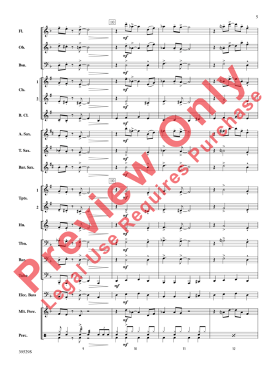 Minnie the Moocher Concert Band scores gallery preview page 6