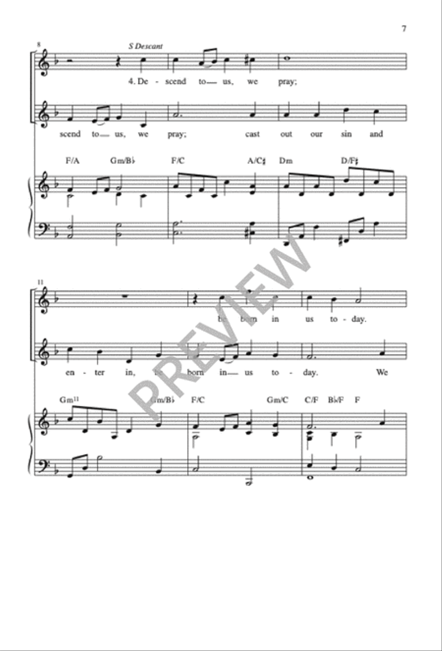 O Little Town of Bethlehem 3-Part scores gallery preview page 8