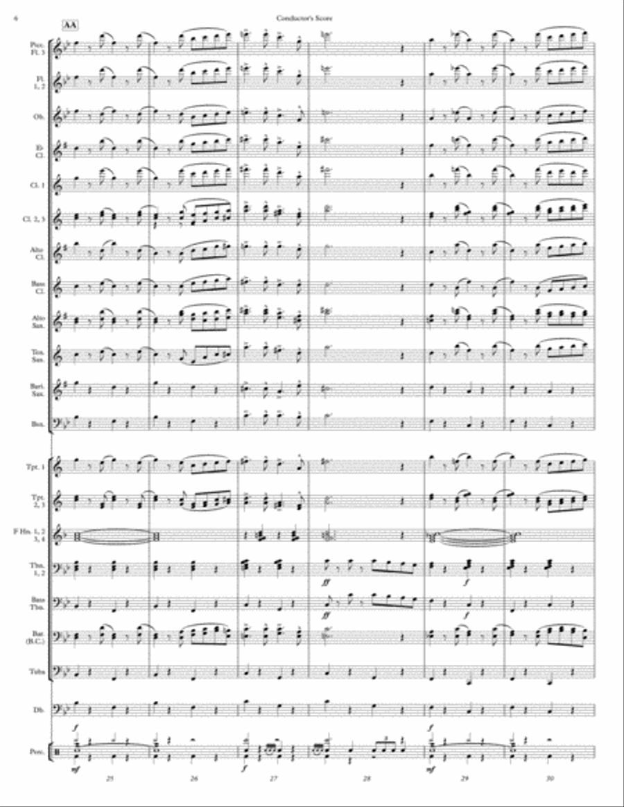 March: The Kings (Score and Parts) Concert Band scores gallery preview page 6