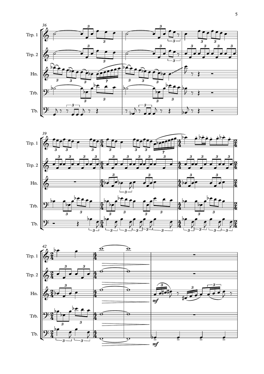 The Last Starfighter The Last Starfighter Brass Ensemble scores gallery preview page 5