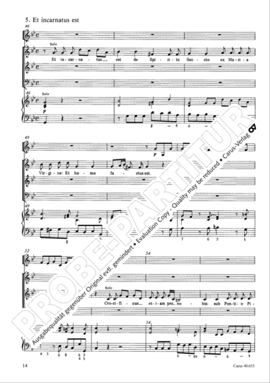 Missa civilis in B 3-Part scores gallery preview page 23