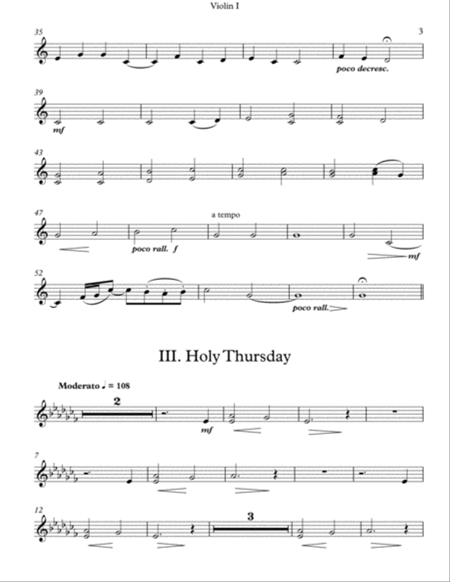 Three Songs of William Blake (Instrumental Parts) 4-Part scores gallery preview page 3
