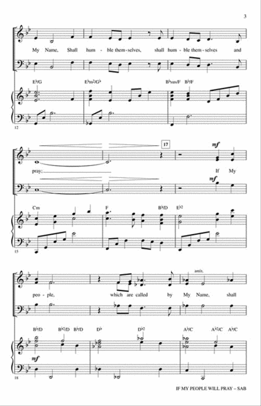 If My People Will Pray 3-Part scores gallery preview page 3