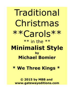 We Three Kings from Traditional Christmas Carols in Minimalist Style