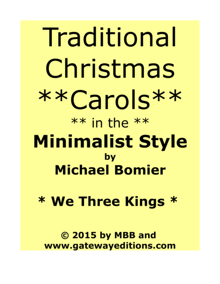 We Three Kings from Traditional Christmas Carols in Minimalist Style image number null
