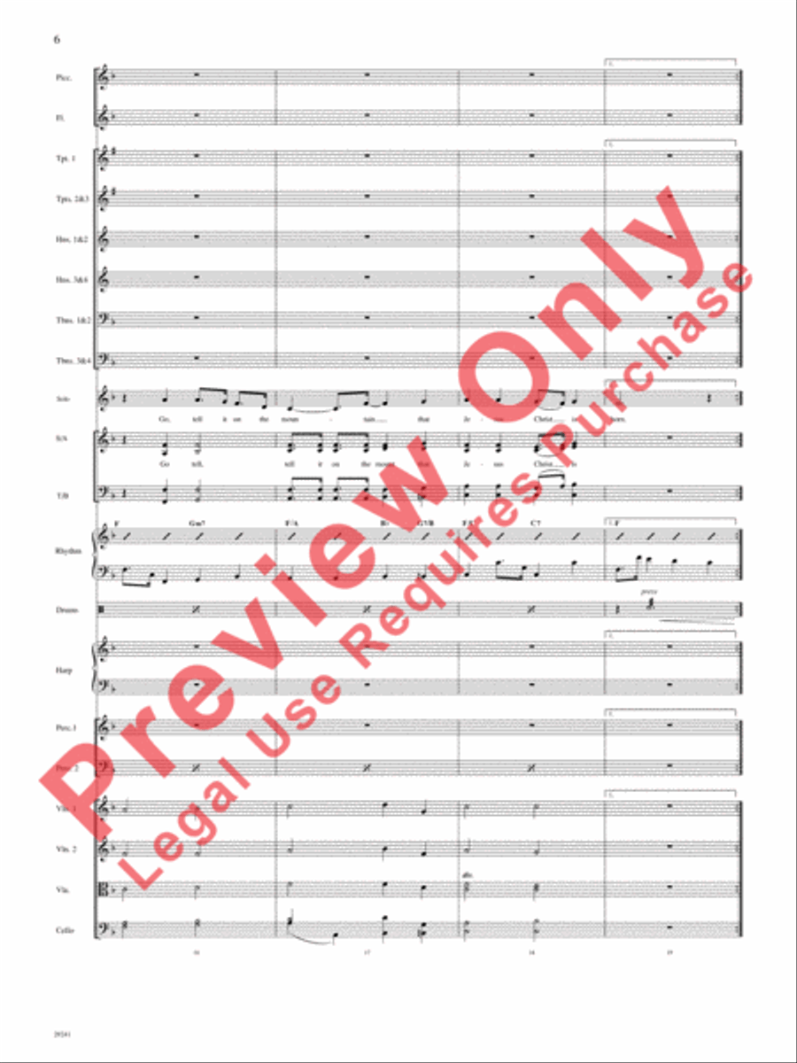 Go, Tell It on the Mountain Choir scores gallery preview page 6
