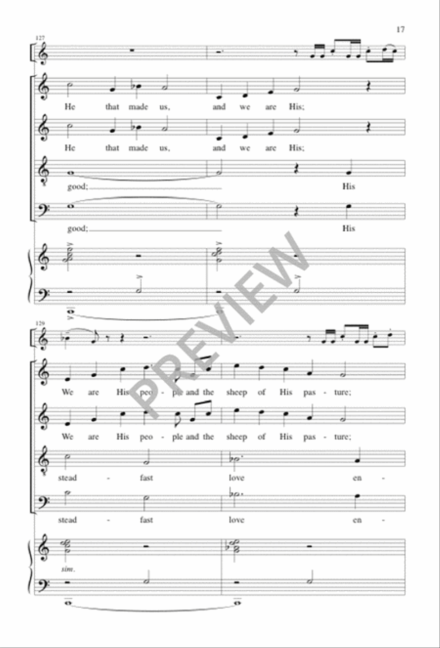 Know That the Lord Is God 4-Part scores gallery preview page 17