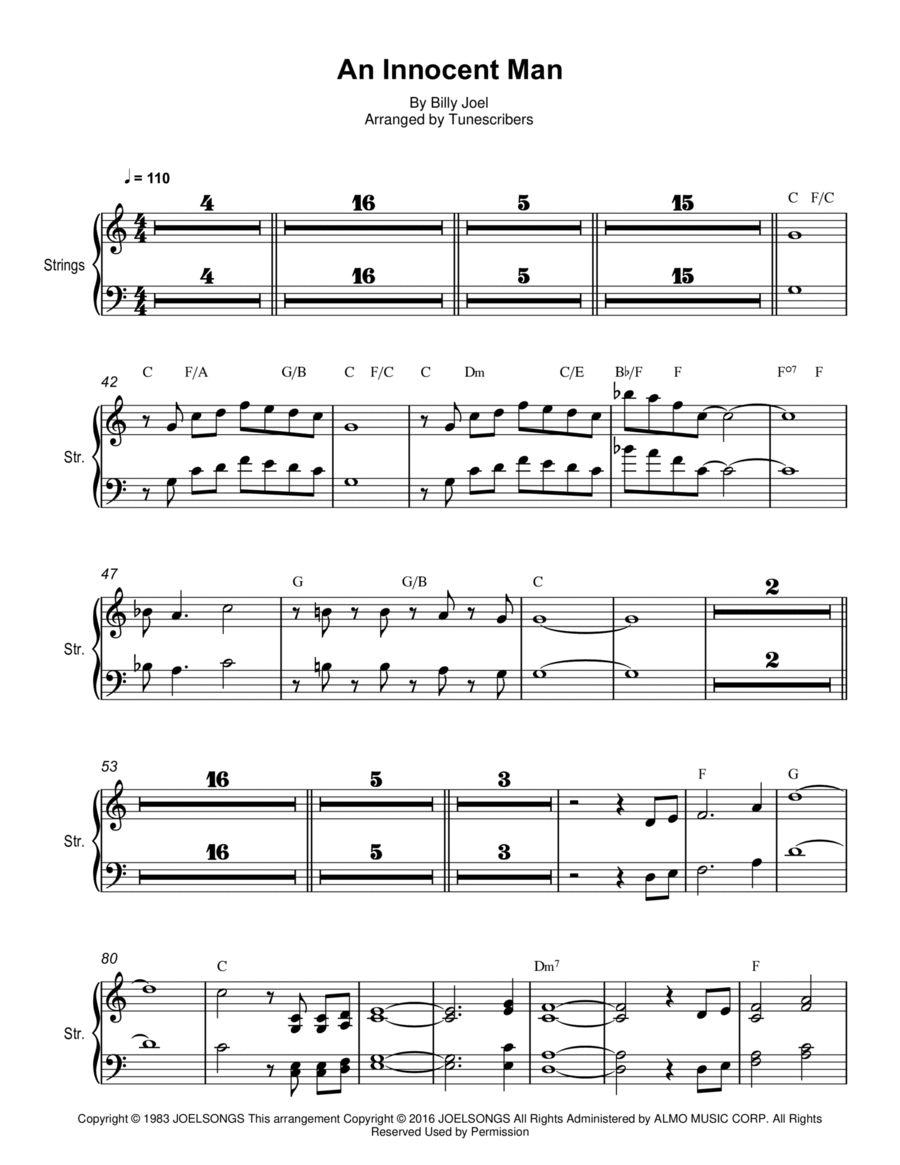 An Innocent Man Score and Parts scores gallery preview page 1