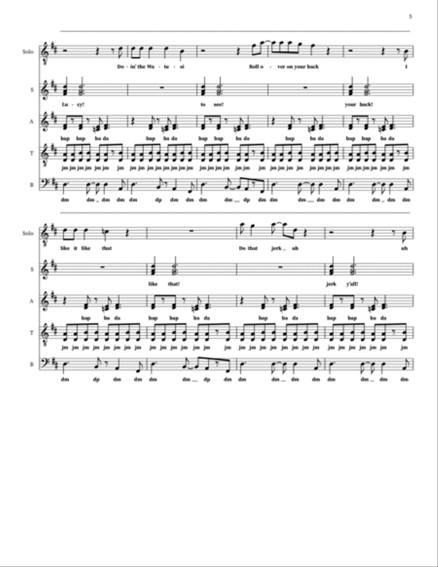Land Of A Thousand Dances 4-Part scores gallery preview page 5