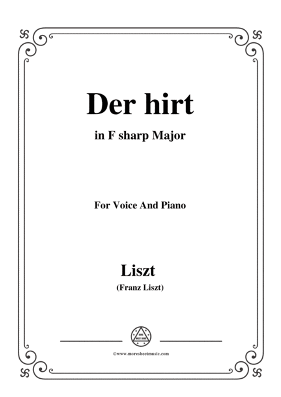 Liszt-Der hirt in F sharp Major,for Voice and Piano Voice Solo scores gallery preview page 1