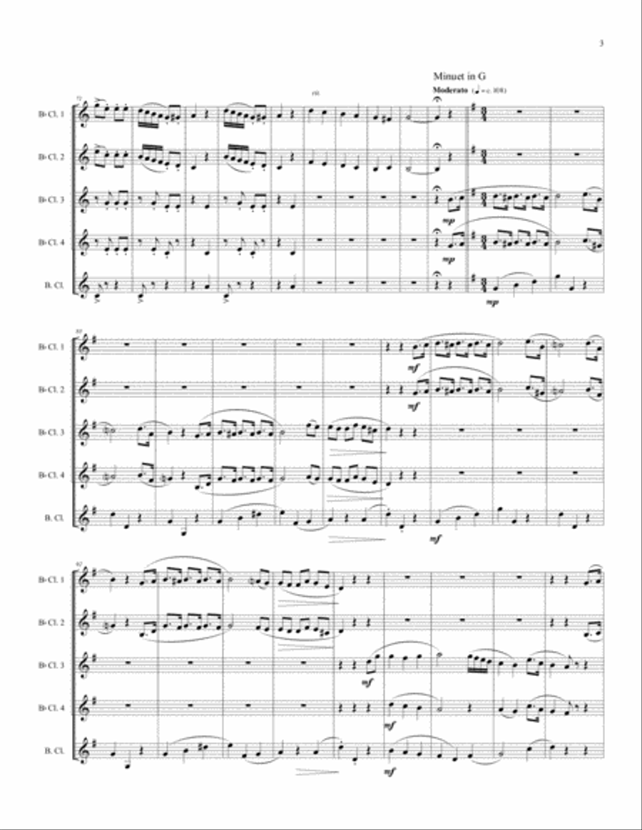 Bravo Beethoven for Clarinet Quintet Bravo Beethoven for Clarinet Quintet Clarinet Quintet scores gallery preview page 5