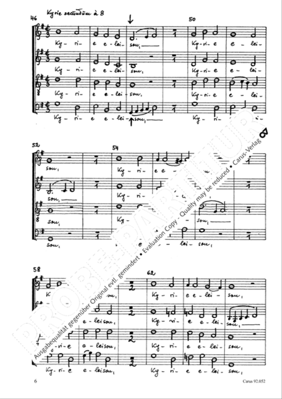 Missa canonica 4-Part scores gallery preview page 7
