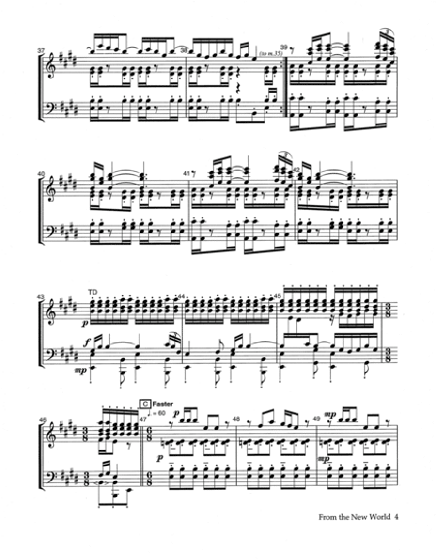 From the New World (Symphony No.9, 3rd Mvt) Handbell Choir scores gallery preview page 6