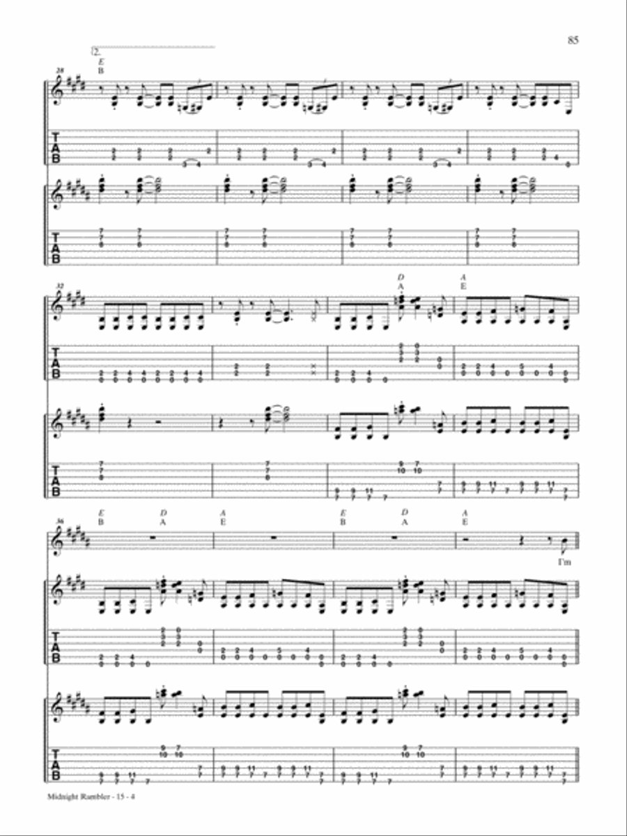 Midnight Rambler Midnight Rambler Guitar Tablature scores gallery preview page 4