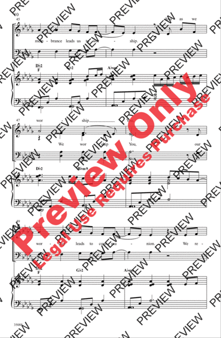 Remembrance 4-Part scores gallery preview page 9
