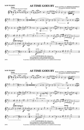 As Time Goes By: 3rd B-flat Trumpet