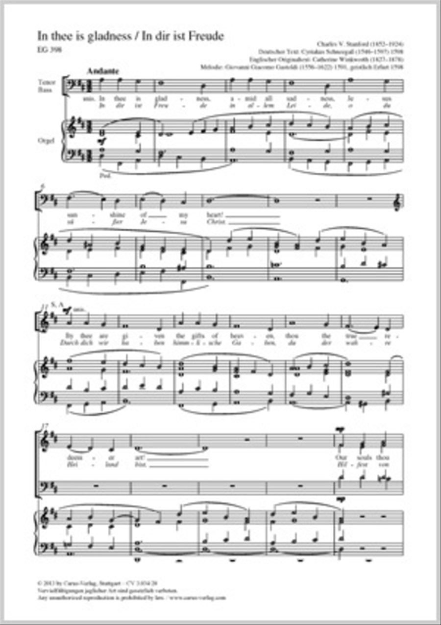 In thee is gladness 4-Part scores gallery preview page 1