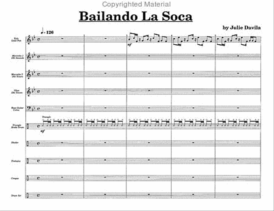 Bailando La Soca Steel Drum Band scores gallery preview page 2