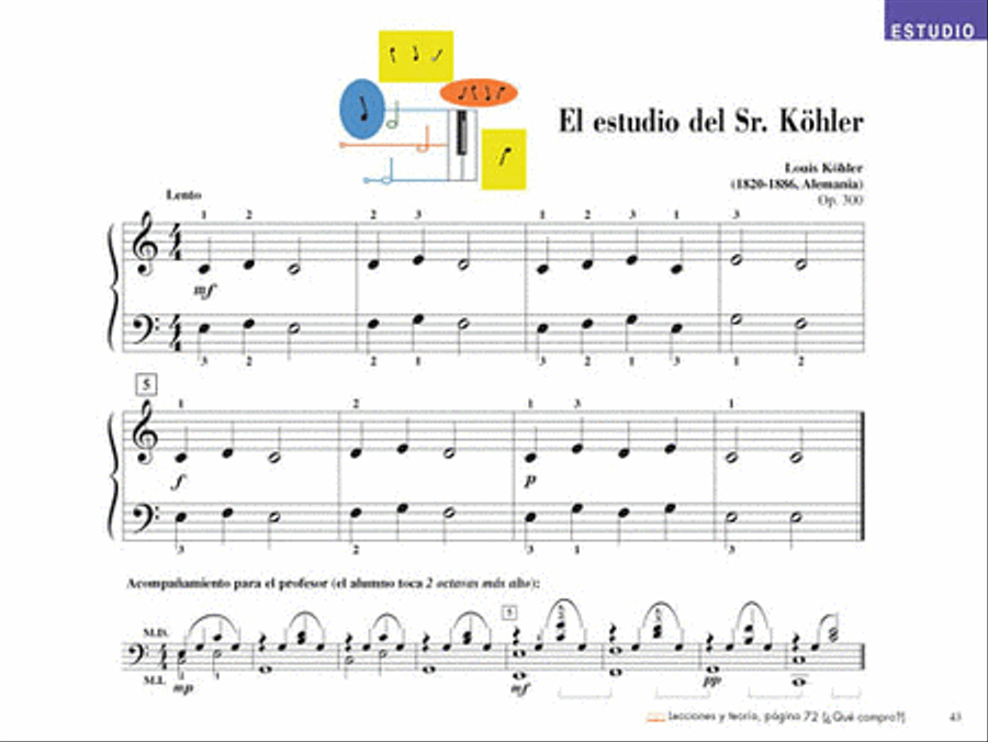 Técnica e Interpretación – Libro Dos de Dos – Nivel Elemental 1 Piano Method scores gallery preview page 8