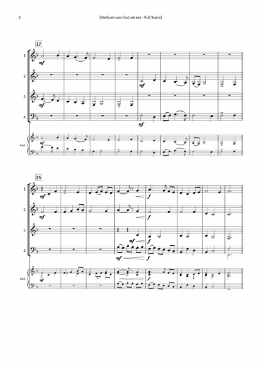 Verbum caro factum est Brass Ensemble scores gallery preview page 4