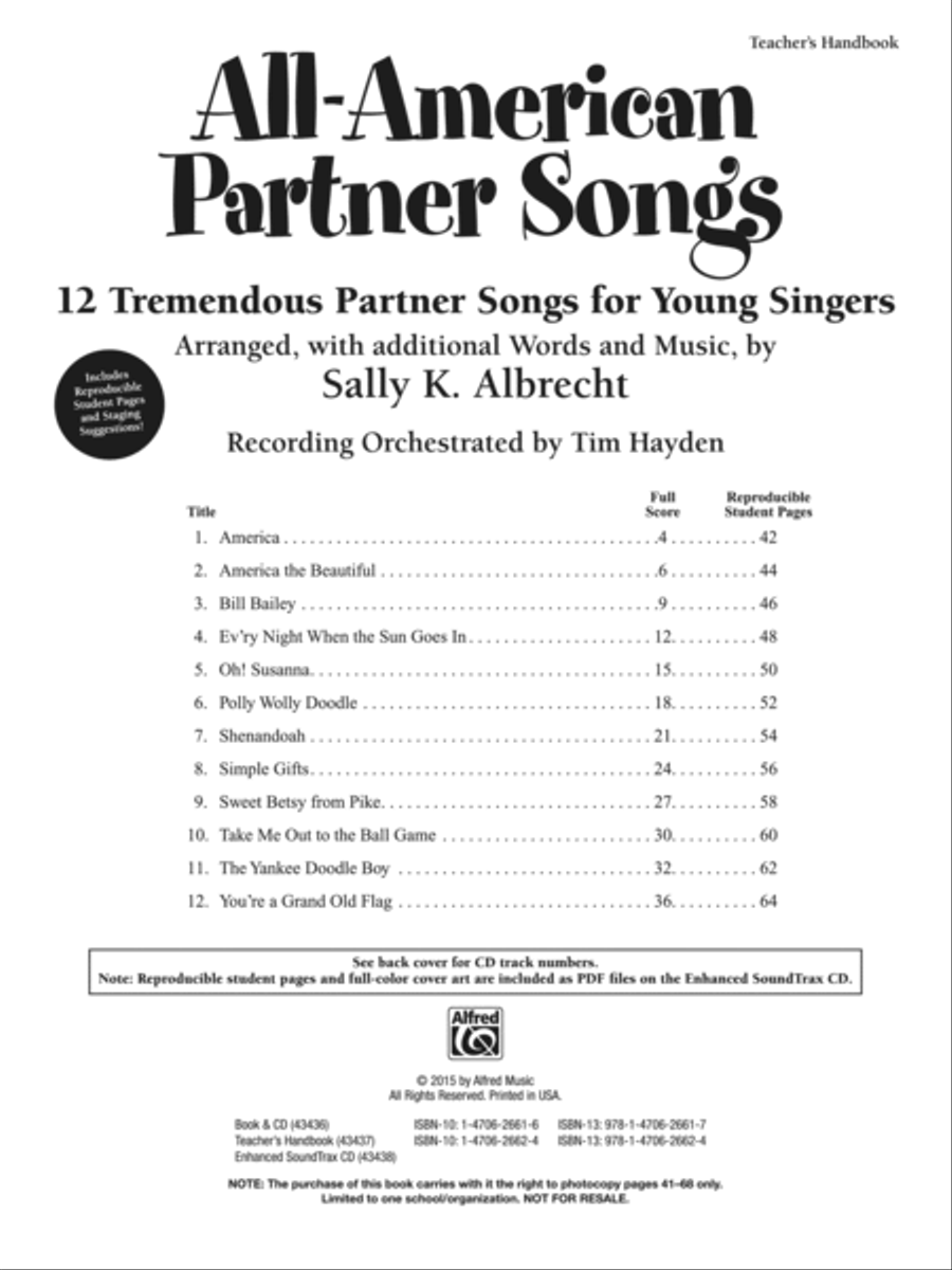 All-American Partner Songs 2-Part scores gallery preview page 2