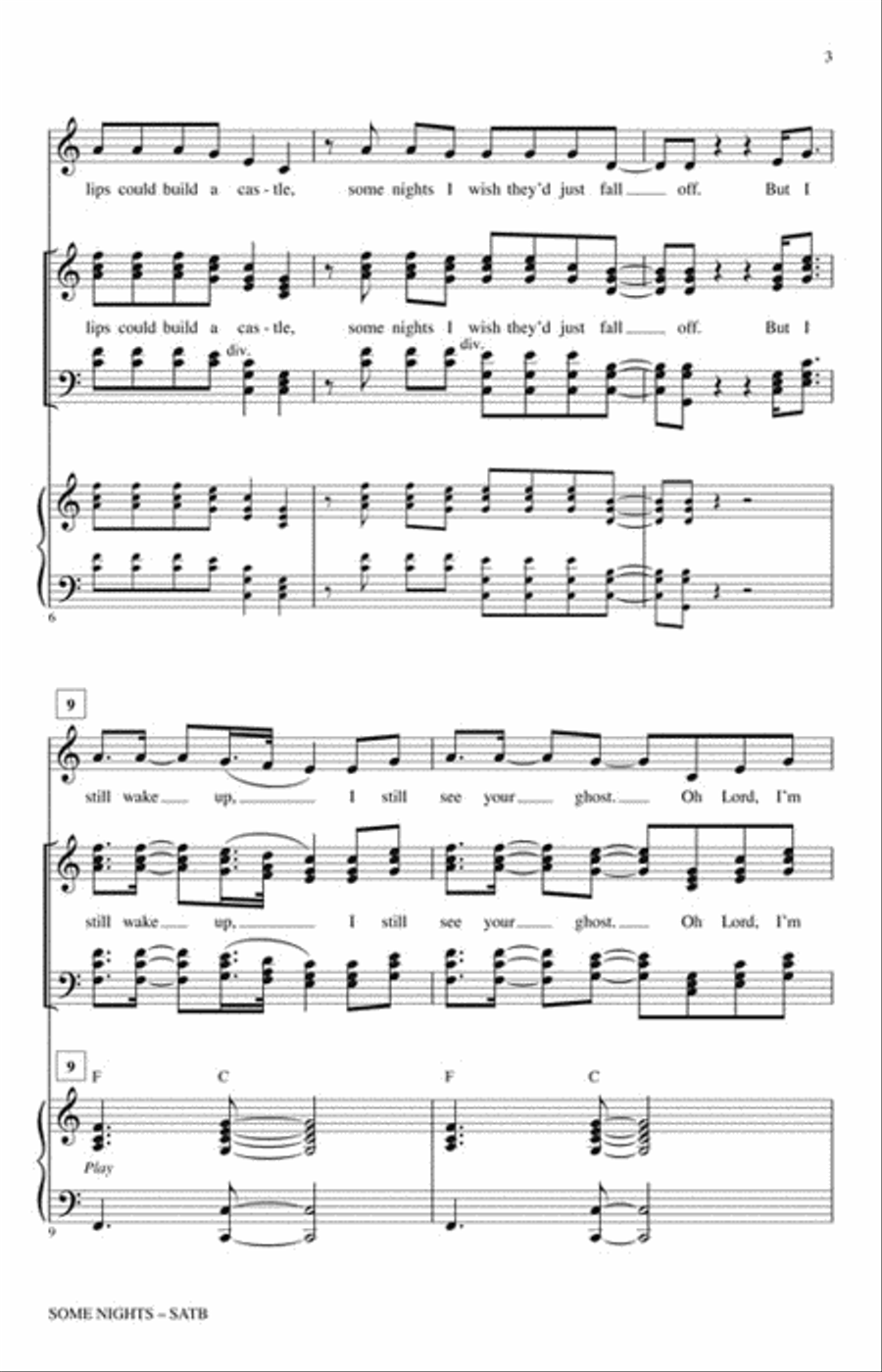 Some Nights 4-Part scores gallery preview page 3