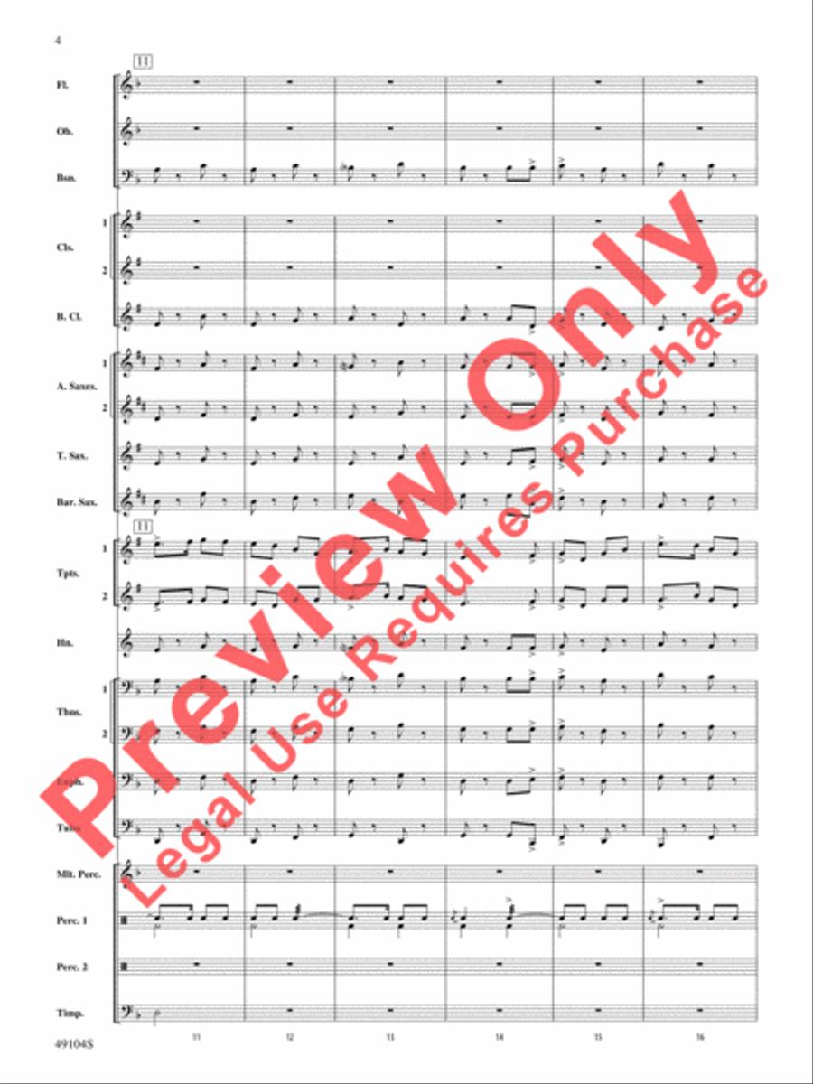 Folk Song Celebration Folk Song Celebration Concert Band scores gallery preview page 5