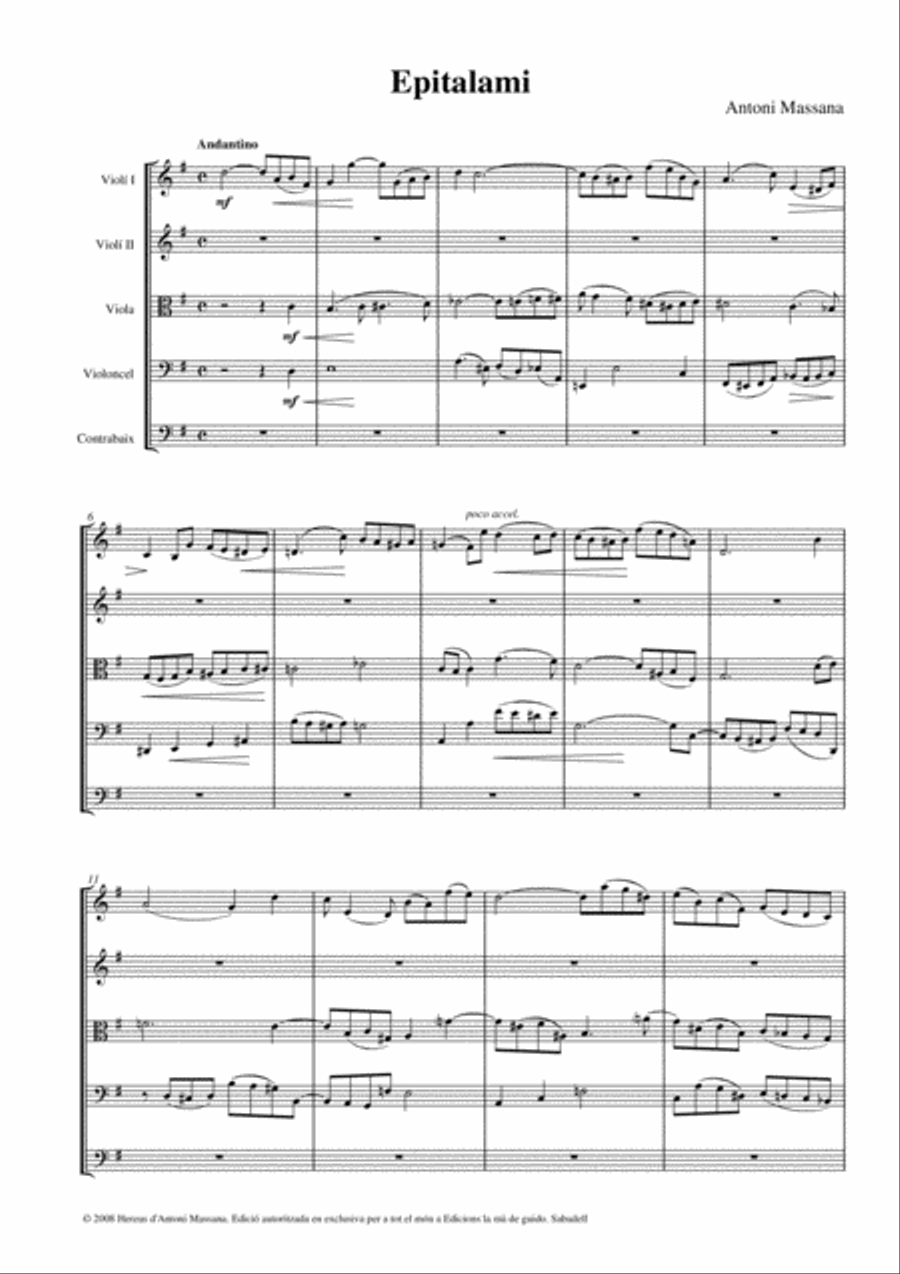 Epitalami String Orchestra scores gallery preview page 5