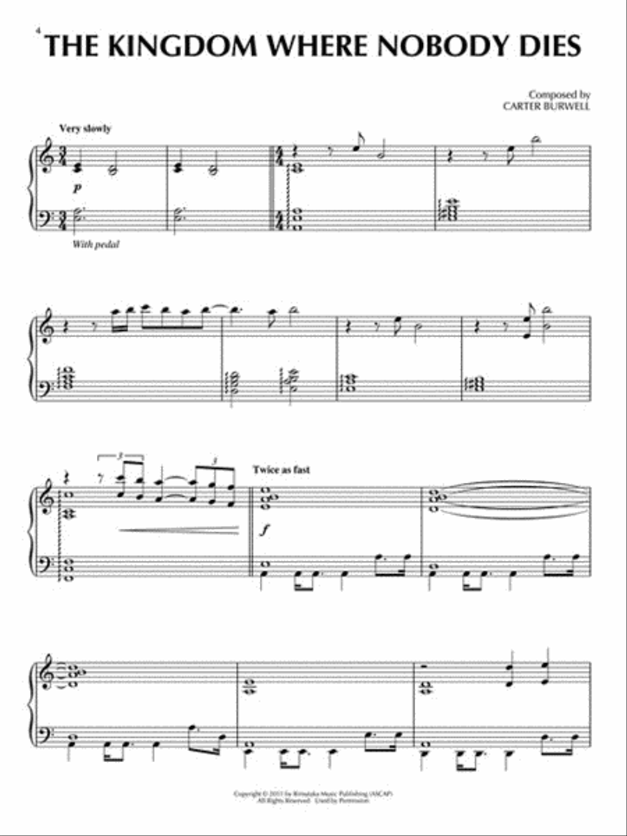 Twilight – Breaking Dawn, Part 1 Piano Solo scores gallery preview page 4