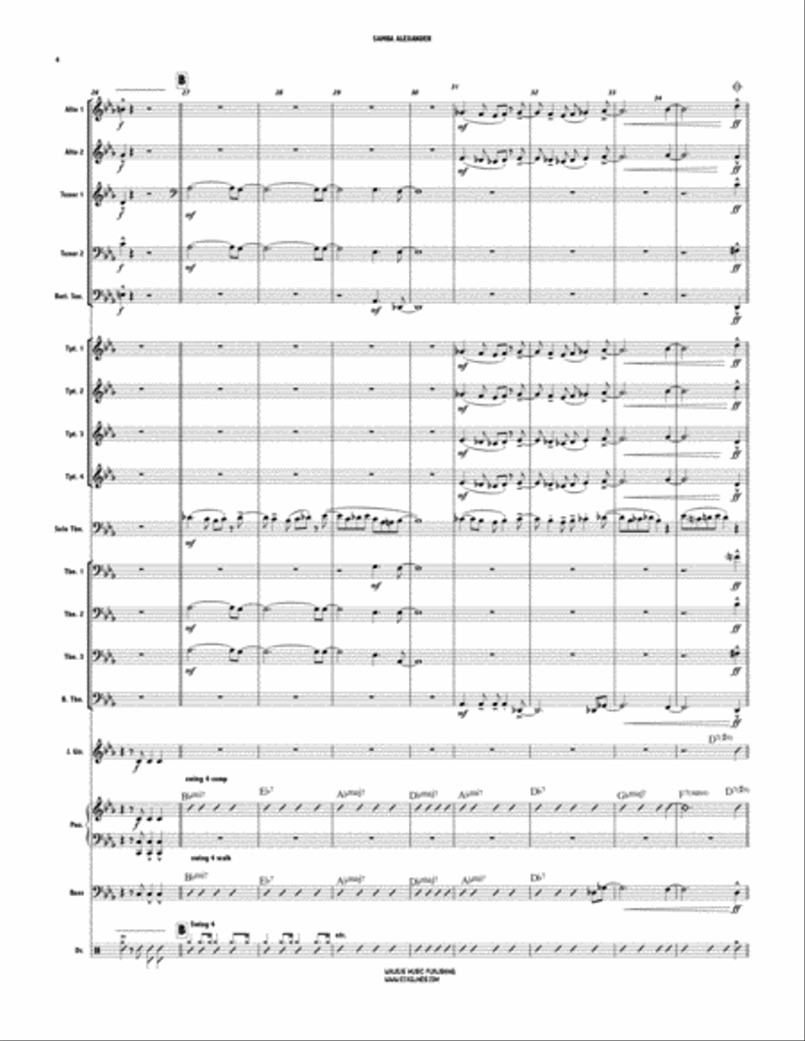 Samba Alexander Big Band scores gallery preview page 5