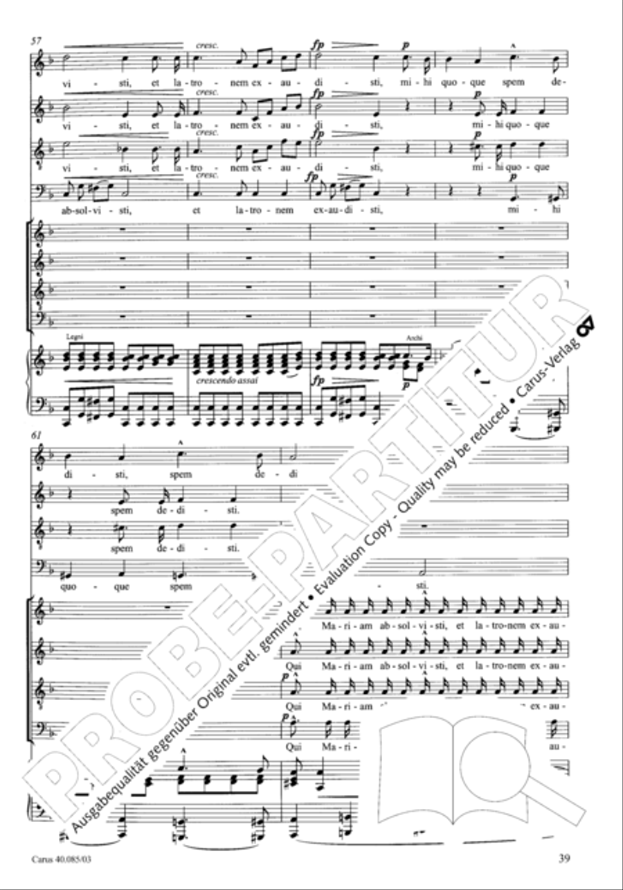 Missa pro defunctis Missa pro defunctis 4-Part scores gallery preview page 40