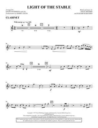 Book cover for Light Of The Stable (from All Is Well) (arr. David Angerman) - Clarinet