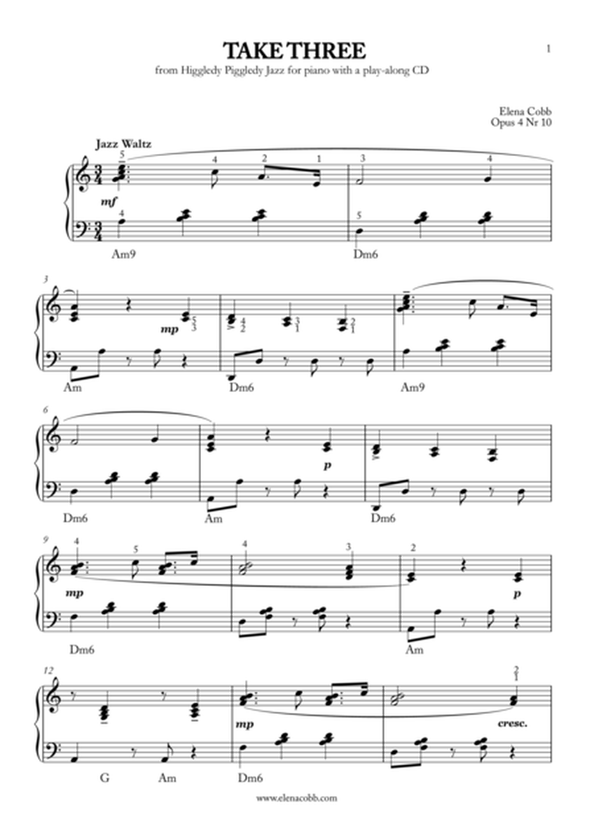 Take Three, Jazz Waltz, piano intermediate image number null