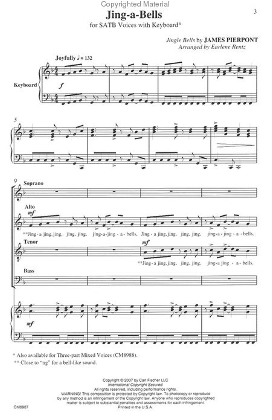 Jing-A-Bells 4-Part scores gallery preview page 2