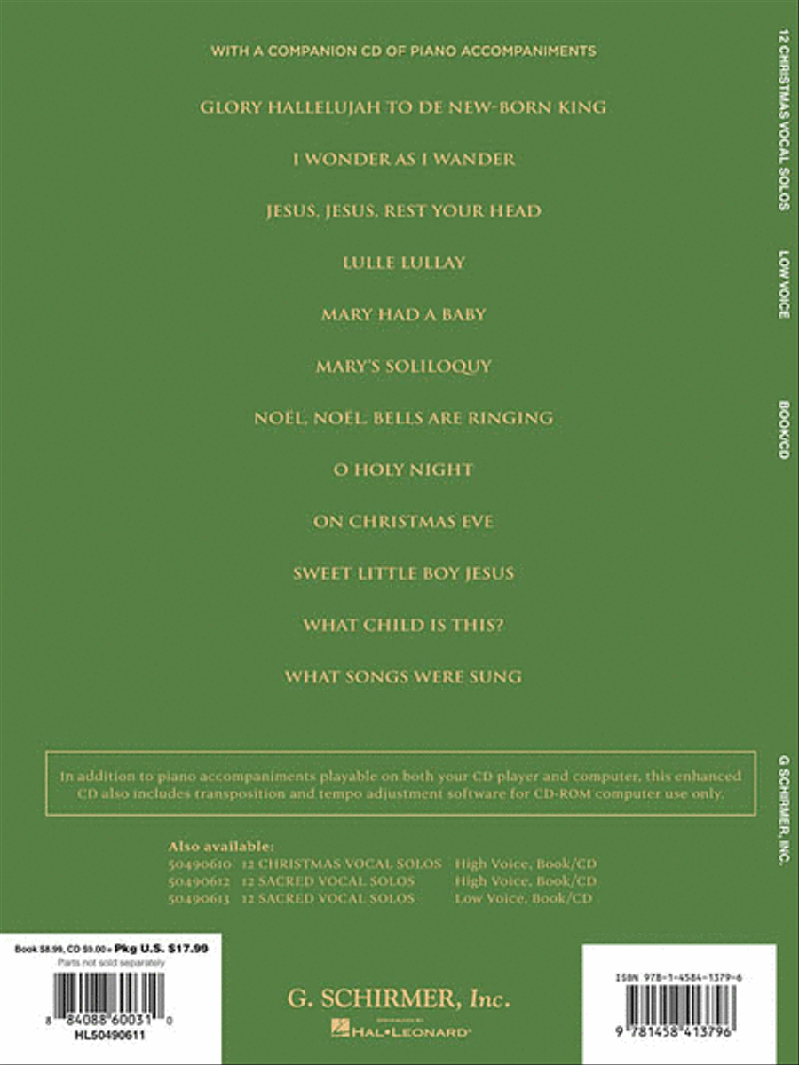 12 Christmas Vocal Solos 12 Christmas Vocal Solos Low Voice scores gallery preview page 2