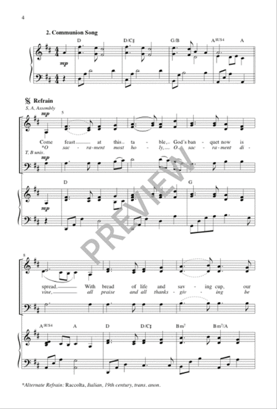 Come Feast at This Table 3-Part scores gallery preview page 3