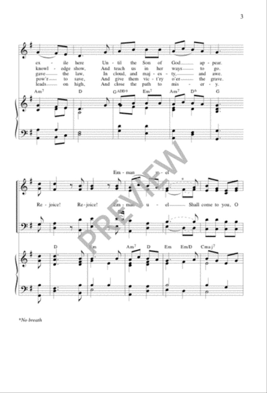 O Come, O Come, Emmanuel 4-Part scores gallery preview page 3
