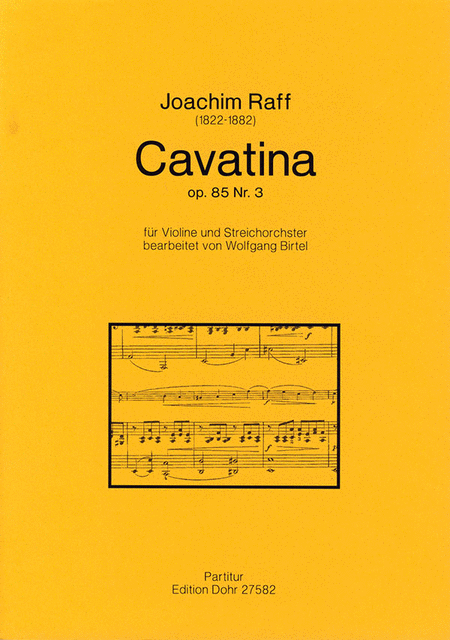 Cavatina fur Violine und Streichorchester op. 85/3