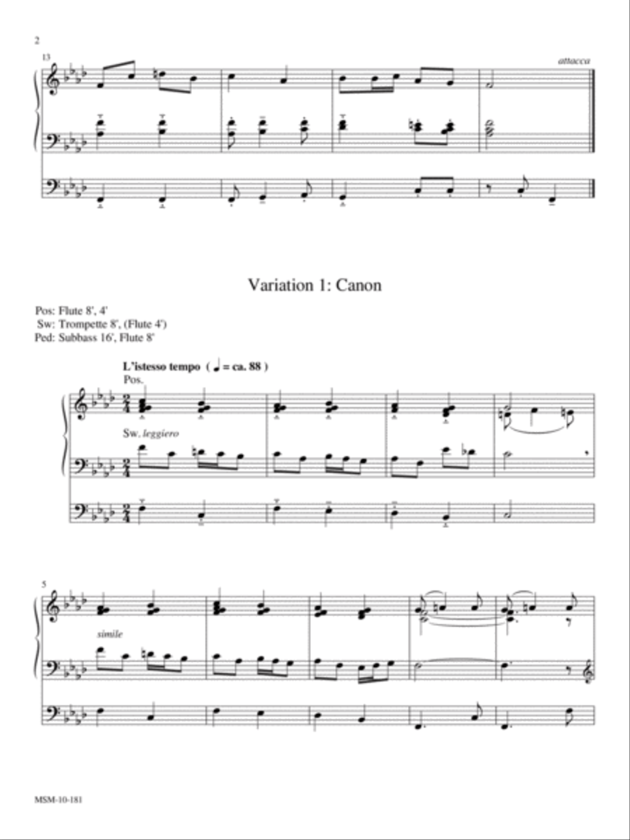 Theme and Variations on Noël Nouvelet Organ scores gallery preview page 2